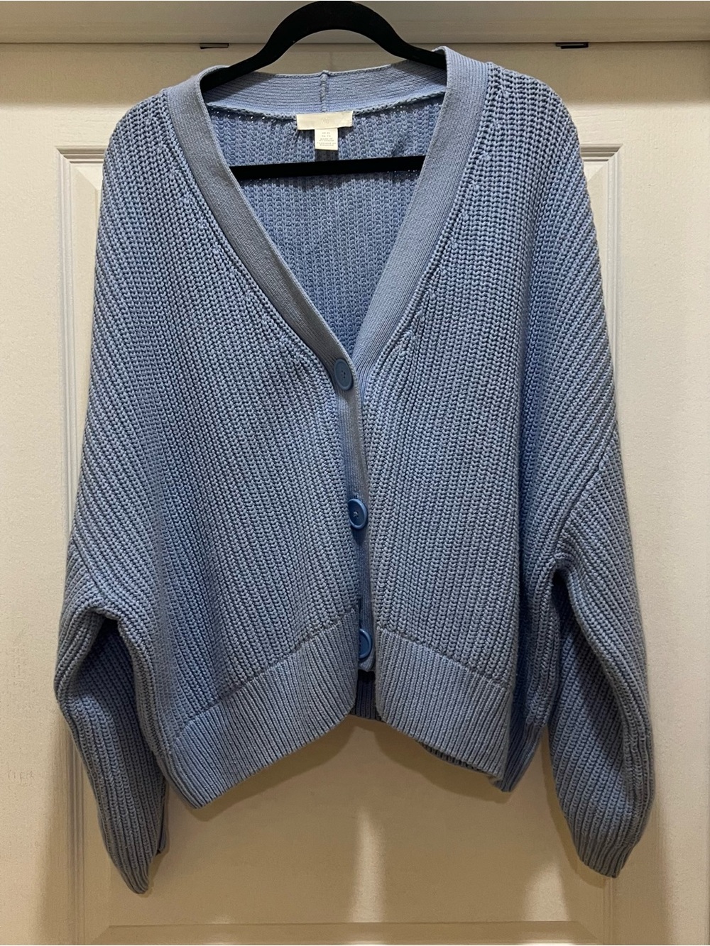 H&M blue knit sweater size xl